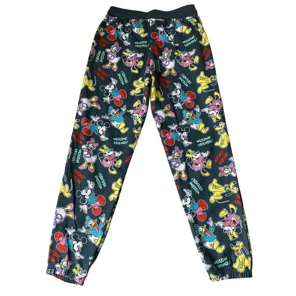 Disney Mickey and Welcome Friends Sweatpants Women M Gray Loungewear Comfort NEW - Picture 2 of 8